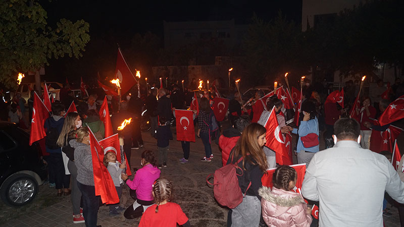 Republic Day enthusiasm in Gümüşlük